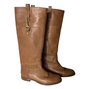 Coach Martta Soft Leather Riding Equestrian Brown Boots Size 7 B MSRP $295